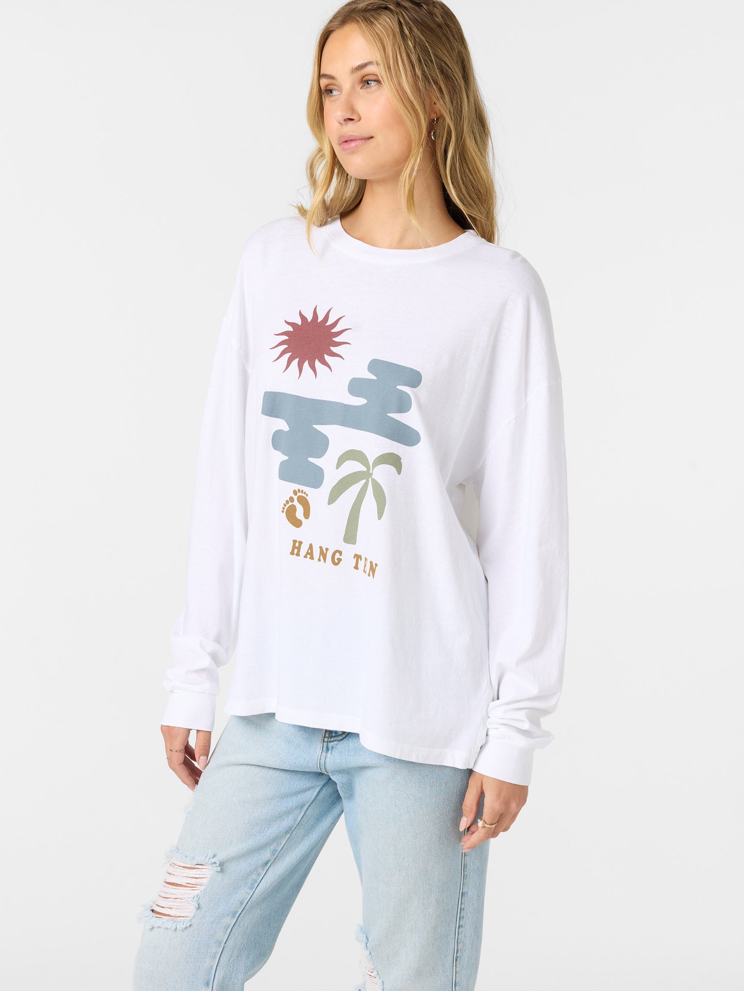 Transparent Beach Long Sleeve Tee