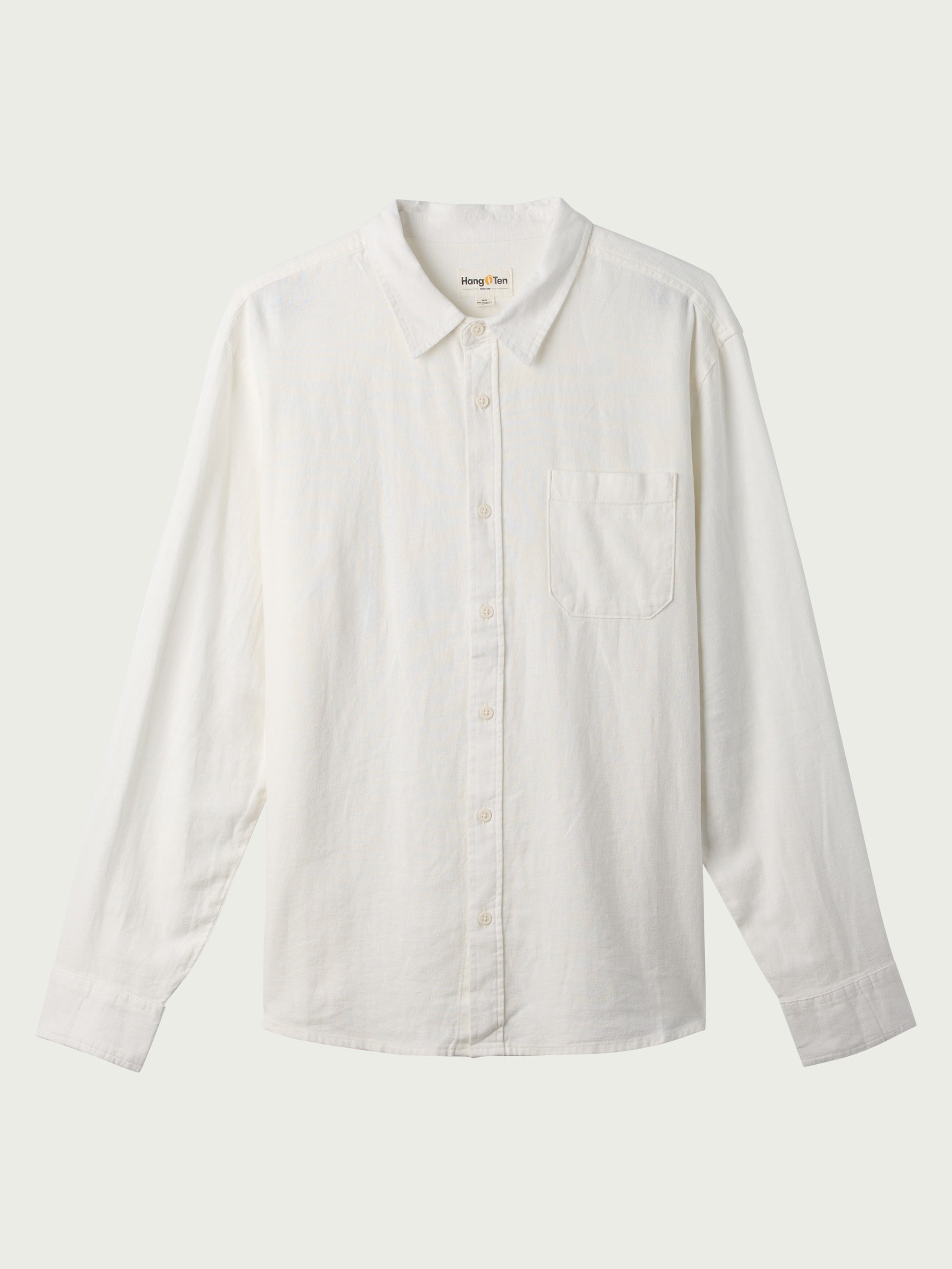 Hang Ten Men's Sunday Linen Long Sleeve Shirt, Size Small Hang Ten Men's Sunday Linen Long Sleeve Shirt, Size Small