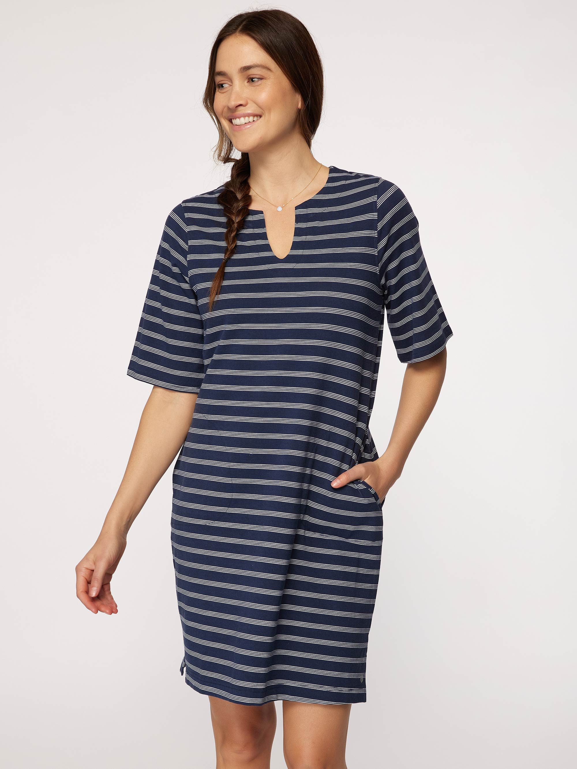 quick dry midi dress Hang Ten Women's Seahorse Midi Dress, Size XS, Cotton/Elastane/Viscose