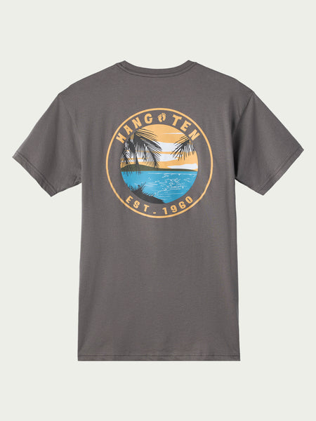 Hawaiian Hours Tee - Cool Grey | Hang Ten