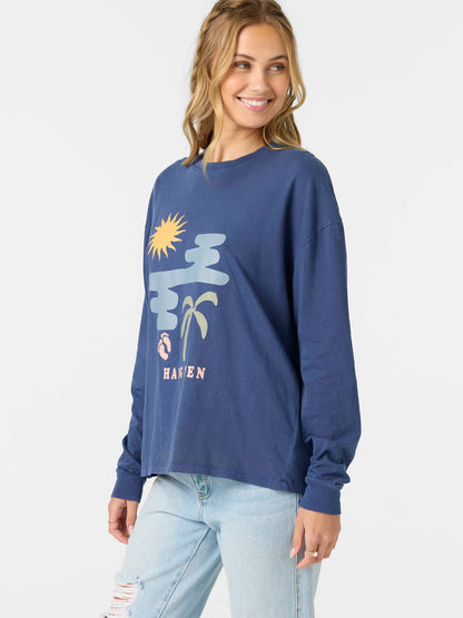 Transparent Beach Long Sleeve Tee