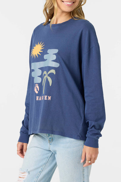 Transparent Beach Long Sleeve Tee