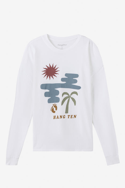 Transparent Beach Long Sleeve Tee