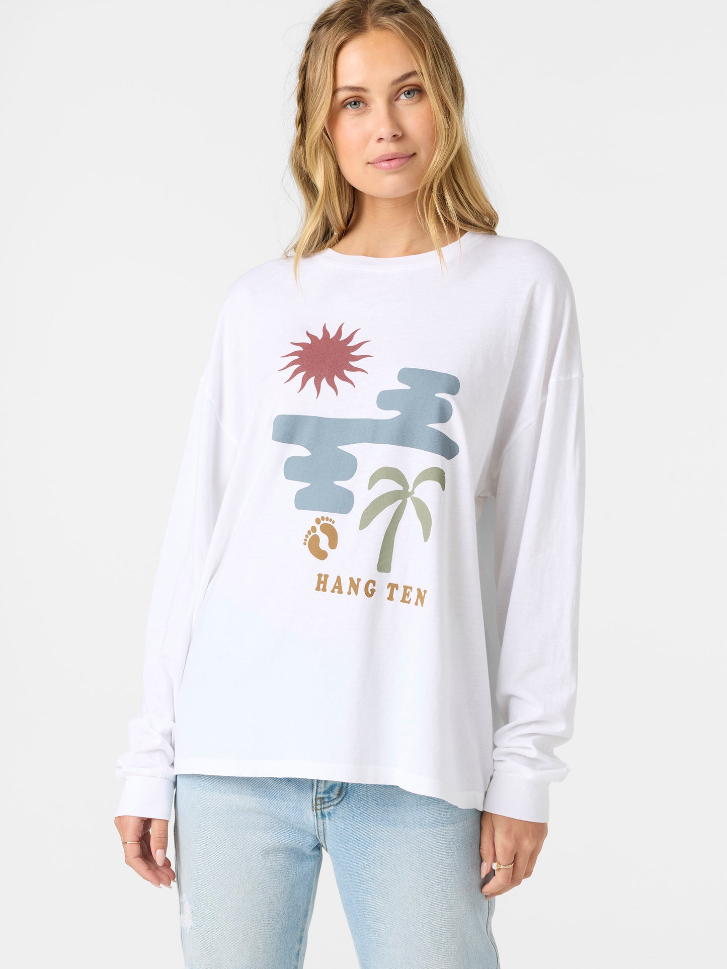 Transparent Beach Long Sleeve Tee