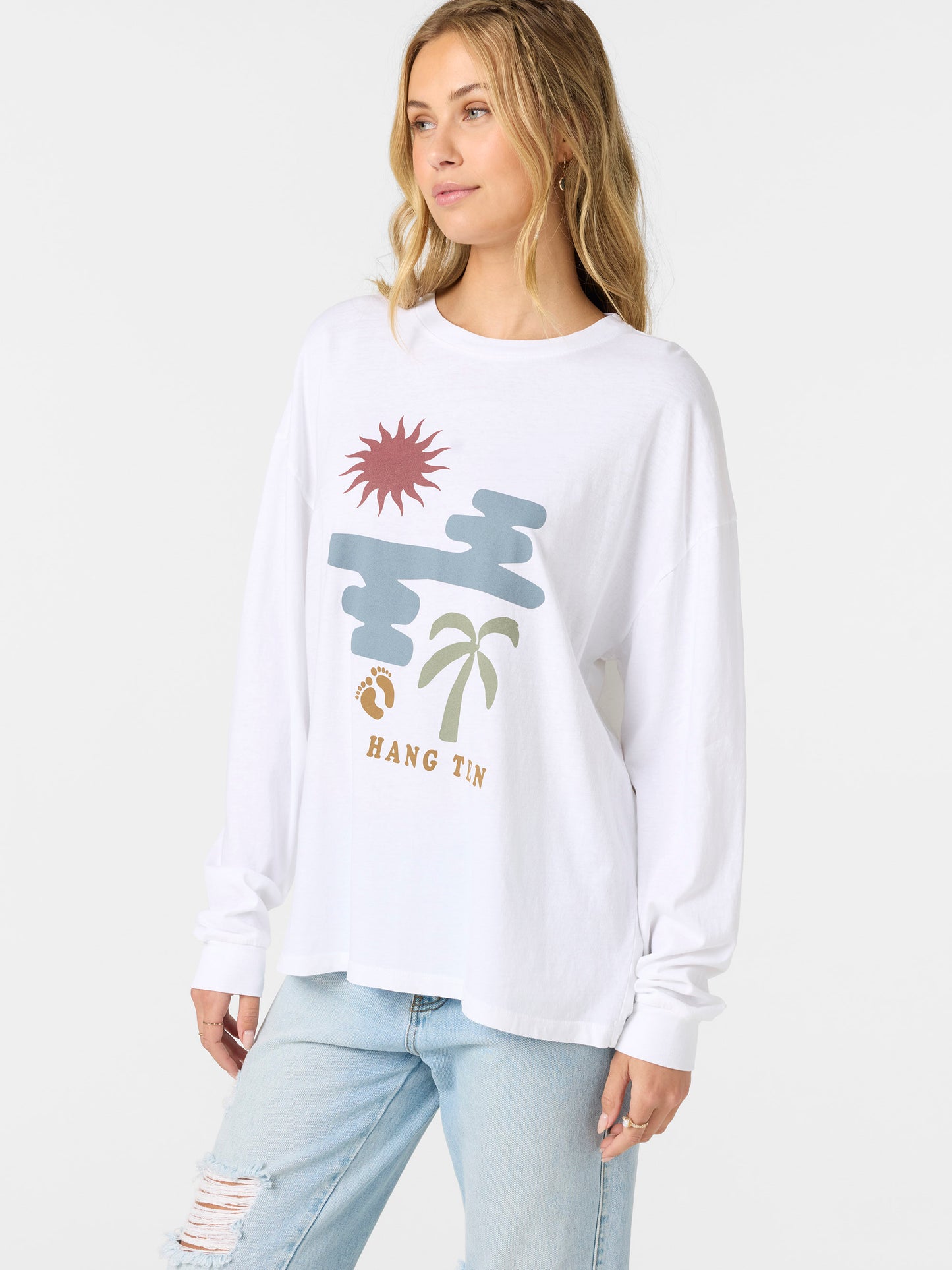 Transparent Beach Long Sleeve Tee