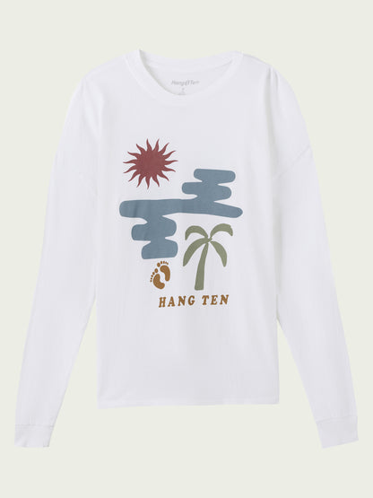 Transparent Beach Long Sleeve Tee