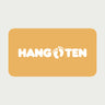 An e-gift card with the Hang Ten logo in white text on a orange background.