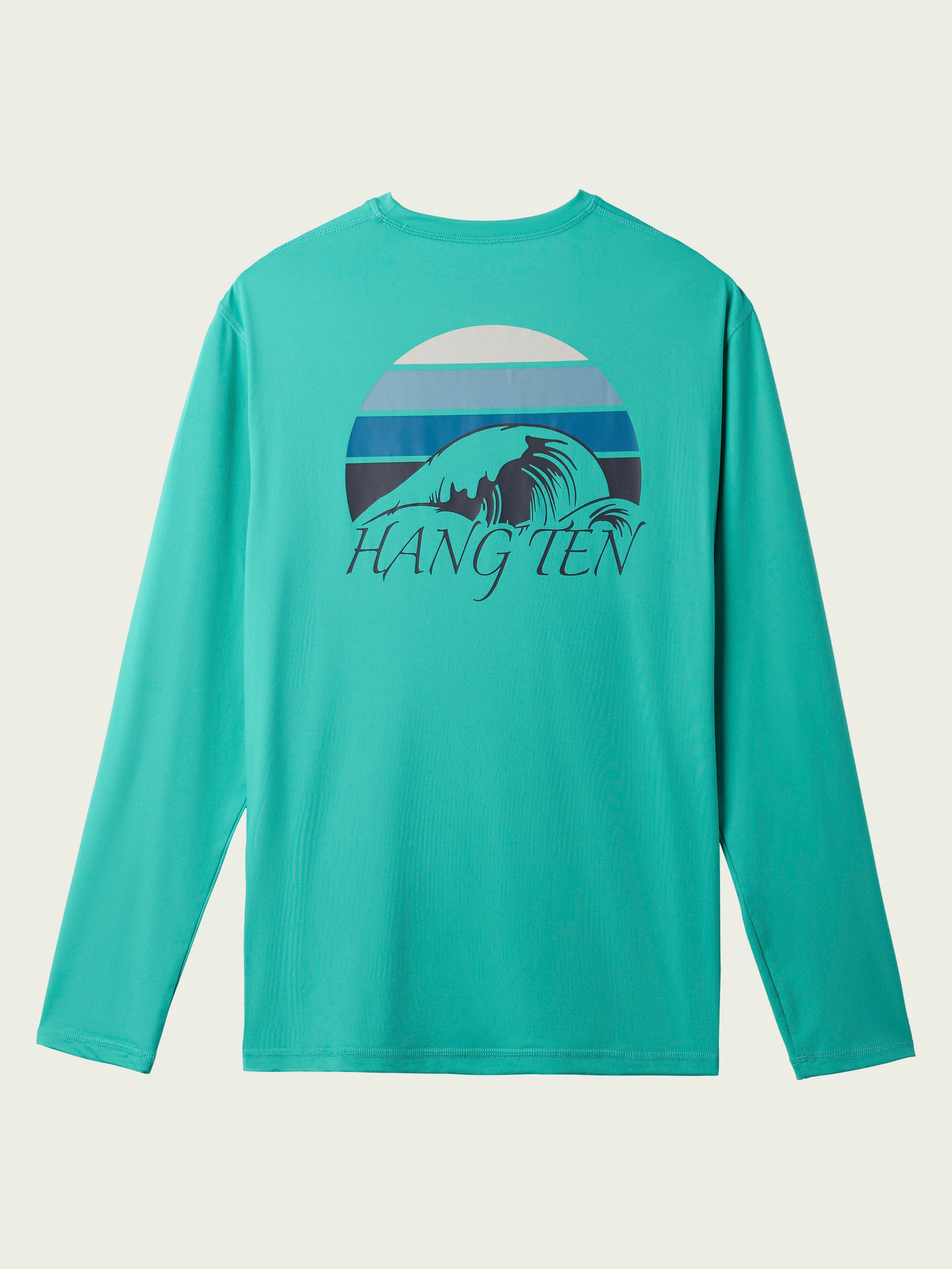 Hang Ten Men's Long Sleeve Sun Tee – UV Protection, Athletic Fit, Microfiber (Choose Size & Color)